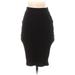 Bar III Casual Midi Skirt Calf Length: Black Print Bottoms - Women's Size X-Small