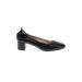Cole Haan Heels: Pumps Chunky Heel Minimalist Black Print Shoes - Women's Size 10 - Almond Toe