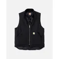 Men's Carhartt Mens Arctic Insulated Nylon Lined Duck Shell Vest Jacket - Black - Size: 38/Regular