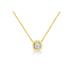 Women's Yellow Gold Over Silver 1/10 Cttw Diamond Pendant Necklace - Choice Of Shape by Haus of Brilliance in Cushion