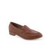 Wide Width Women's East Side 2 Casual Flat by Aerosoles in Dark Tan Leather (Size 6 1/2 W)