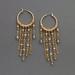 Lucky Brand Chandelier Fringe Earring - Women's Ladies Accessories Jewelry Earrings in Gold