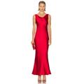 Norma Kamali Maria Gown in Tiger Red - Red. Size M (also in L, S, XS).