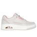 Skechers Women's Uno Court - Courted Style Sneaker | Size 7.5 | Natural/Coral | Leather/Synthetic/Textile