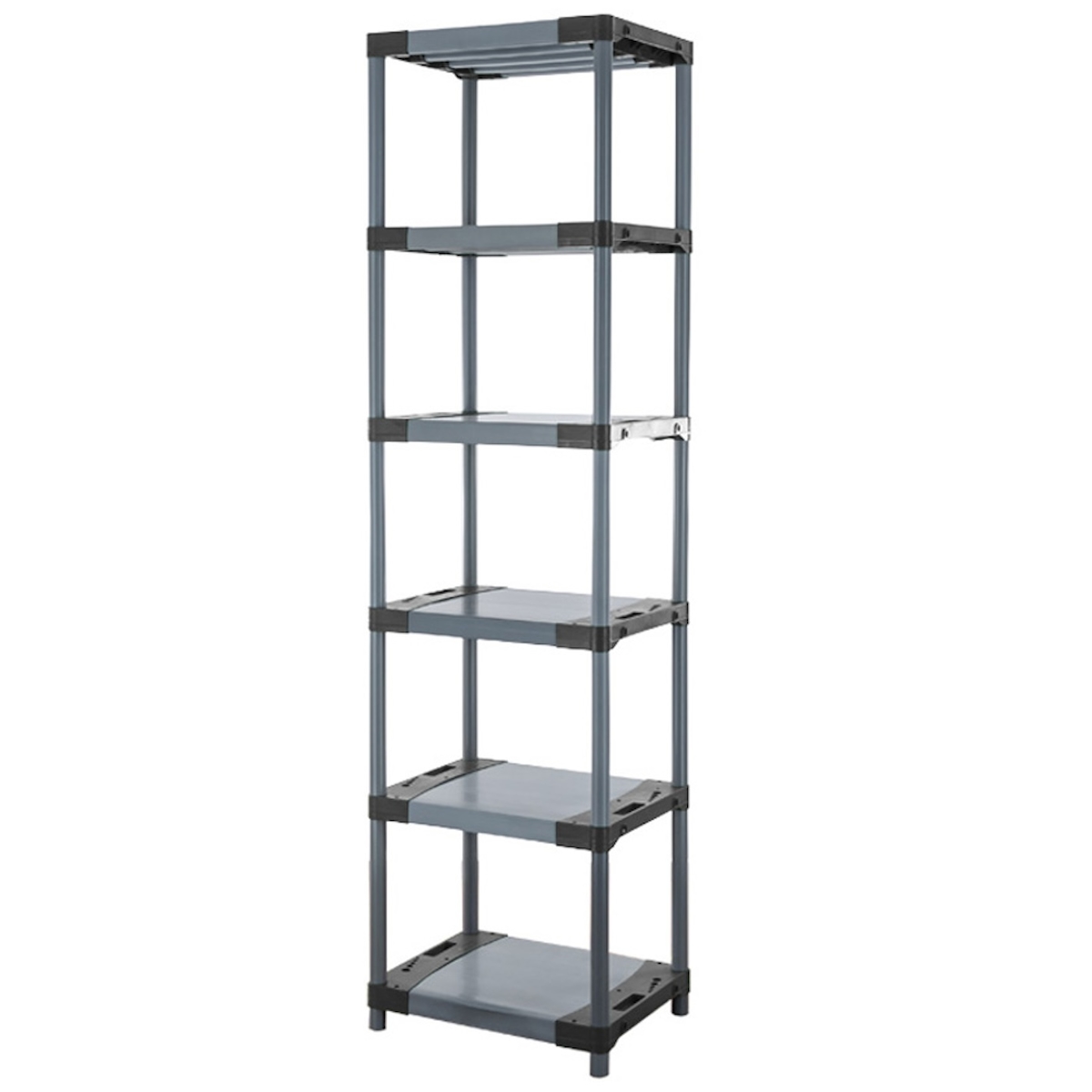 PROREGAL Kunststoffregal GREY BEAR Extra-Tall, HxBxT 220x70x46cm, Fachlast 120kg, Grau Kunststoff-Regal Euro-Regal Stecksystem Lagerregal Image