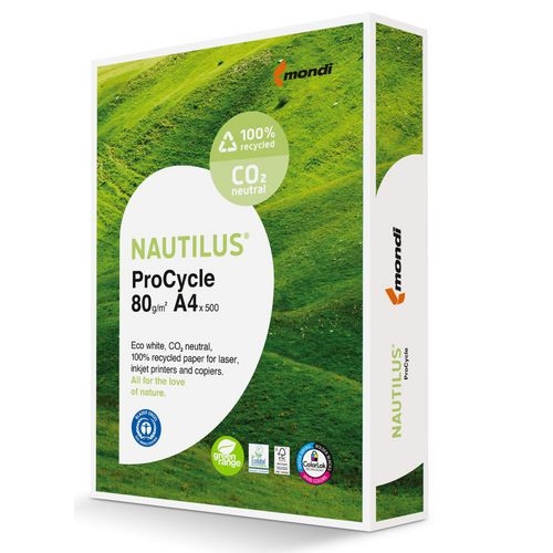 Nautilus ProCycle DIN A4 Druckerpapier 80 g/m² Glatt Weiß 500 Blatt Image