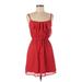 Forever 21 Cocktail Dress - Mini Scoop Neck Sleeveless: Red Solid Dresses - Women's Size Medium