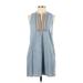 Monteau Casual Dress - A-Line: Blue Dresses - Women's Size Small