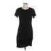 Casual Dress - Shift: Black Solid Dresses - Women's Size Large