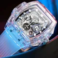 ONOLA-Montre étanche en plastique transparent pour hommes et femmes montre de luxe marque faionsh