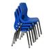 Children's Factory Myposture 10" Classroom Chair Metal in Blue | 20.5 H x 12.5 W x 12.25 D in | Wayfair AB8010PBC4