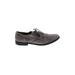 Cynthia Rowley Flats: Oxfords Chunky Heel Casual Gray Print Shoes - Women's Size 7 1/2 - Almond Toe