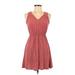 Old Navy Casual Dress - Mini V-Neck Sleeveless: Red Dresses - Women's Size X-Small
