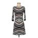 Papillon Blanc Casual Dress: Black Print Dresses - Women's Size X-Small