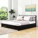 Latitude Run® Telse King Size 4 Drawers Metal Platform Bed w/ Headboard Wood in Black/Brown | 38 H x 78 W x 82 D in | Wayfair