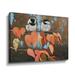 Winston Porter Resting On A Branch On Canvas by Julie Peterson Print Canvas in Orange | 14 H x 18 W x 2 D in | Wayfair