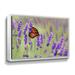Ebern Designs English Lavender & Butterfly by Julie Peterson - Print on Canvas in Green/Indigo | 14 H x 18 W x 2 D in | Wayfair
