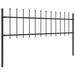Darby Home Co Garden Fence Patio Privacy Screen Fence Wall w/ Spear Top Steel Black Metal in White | 59.1 H x 536 W x 669.3 D in | Wayfair