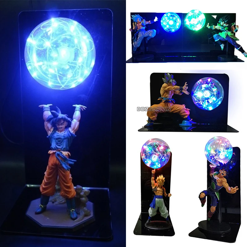 Lampada Dragon Ball Super Saiyan Ultra Instinct Goku Vegeta Gogeta Figuras Luce notturna a LED Lampada DBZ Goku Camera da letto Regali decorativi