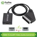 PzzPss HD 1080P HDMI Input To SCART Output Video Audio Converter Adapter For HDTV DVD For Sky Box