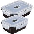 Frischhaltedose LUMINARC "Black Box" Lebensmittelaufbewahrungsbehälter schwarz Frischhaltedosen und Buffet-Vitrinen