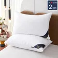 Pillows Bedding 100% Cotton Solid Color Hotel Quality Neck Rectangle Bedroom Sleep Pillow Travel 2