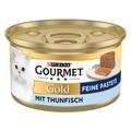 24x85g Les Mousselines : thon Gold Gourmet nourriture humide pour chat