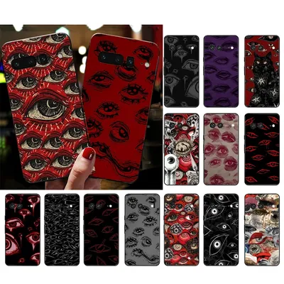 Scary Face Eyes Phone Case For Google Pixel 9A 9 Pro XL 8 7 6 Pro Pixel 8A 7A 6A 5A 4A Pixel 8 7 6 5 4