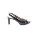Etienne Aigner Heels: Blue Solid Shoes - Women's Size 9 - Open Toe