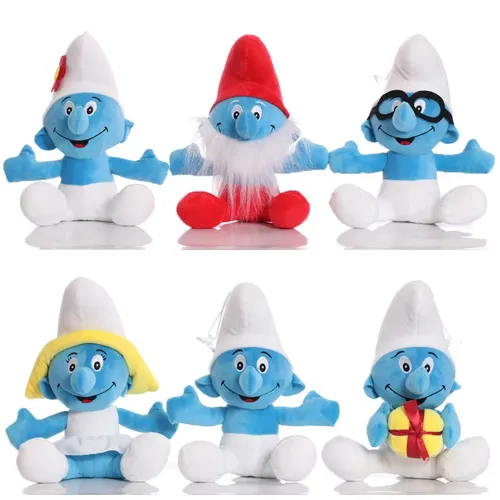 Schlumpf Plüschtiere niedliche blaue Schwester Puppen blaue Elf Puppe Spielzeug Kinder Puppen