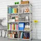 1pc Double-grid Four/Five-layer Simple Bookshelf Floor Table Bookcase Simple Modern Storage Rack