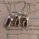 Antique Silver Color Tooth Pendant Necklace Fairy Necklace for Girls Women