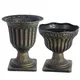 Kunststoff Distressed Vase Retro Blumen arrangement römische Säule geschnitzt Copper style Hochzeit