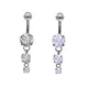 Long Tree Dangle Drop Zircon Shape Belly piercing ombligo Sexy Body Piercing Jewelry Bars Piercings