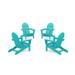 POLYWOOD 4-Piece Classic Adirondack Conversation Set in Aruba