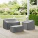 3 Piece Furniture Cover Set With Loveseat Chair & Coffee Table - Gray