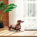 Jacenvly Outdoor Christmas Decorations Clearance Modern Colorful Dachshund Crafts Home Living Room Wine Cabinet Decoration Ornament Painted Dachshund Statue Christmas Lights