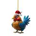 Apmemiss Clearance Cute Rooster Car Pendant Home Tree Decoration Christmas Tree Ornament Home Decor 1PC Christmas Centerpiece