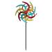 solacol Wind Spinners Leaves - 16 Inch Colorful Sculpture Metal Windmill With Stake For Garden Yard Outdoor Decor