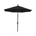 7.5 ft. Sun Master Series Aluminum & Fiberglass Crank Collar Tilt Market Umbrella Black Sunbrella