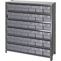 Quantum Storage Systems CL1239-601 Closed Shelving Euro Drawer Unit with 36 Euro Drawers Gray - 36 x 12 x 39 in.