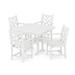 POLYWOOD Chippendale 5-Piece Farmhouse Dining Set in White