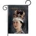 13 x 18.5 in. Queen Elizabeth II Sweet Life Sympathy Double-Sided Decorative Vertical Garden Flag for House Decoration Banner Yard Gift