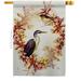 Birds Wreath Animals Bird 28 x 40 in. Double-Sided Decorative Horizontal House Flag for Decoration Banner Garden Yard Gift