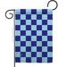 G142823-BO Blue Checker Novelty Merchant 13 x 18.5 in. Double-Sided Decorative Horizontal Garden Flags for House Decoration Banner Yard Gift