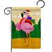 Cool Christmas Flamingo Animals Bird 13 x 18.5 in. Double-Sided Decorative Vertical Garden Flags for House Decoration Banner Yard Gift