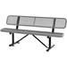 6 ft. Outdoor Steel Bench with Backrest & Expanded Metal - Gray