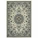 6 x 9 ft. Ivory Oriental Stain Resistant Indoor & Outdoor Rectangle Area Rug - Ivory and Blue - 6 x 9 ft.