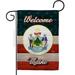 13 x 18.5 in. Welcome Maine Double-Sided Vertical House Decoration Banner Garden Flag - Yard Gift