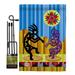 BD-SW-GS-115079-IP-BO-D-US12-BD 13 x 18.5 in. Kokopelli Dream Country & Primitive Southwest Impressions Decorative Vertical Double Sided Garden Flag Set with Banner Pole